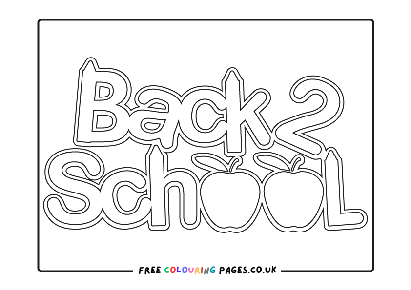School Colouring Pages