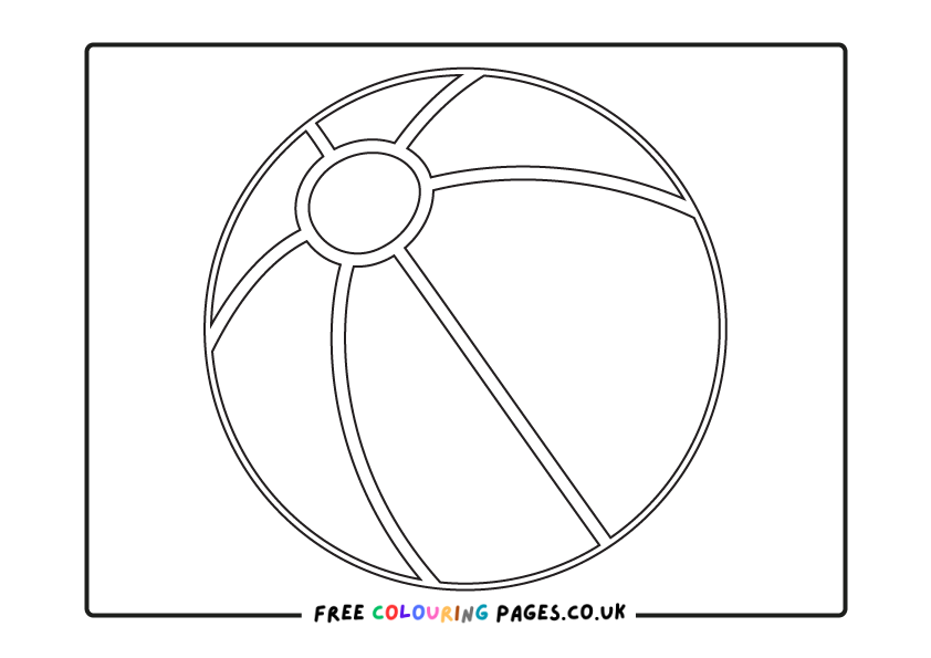 Beach Ball Colouring Pages