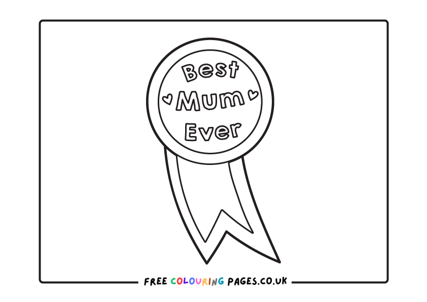 Mother's Day Colouring Pages