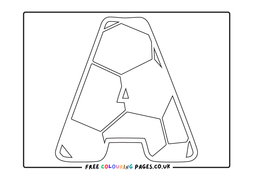Football Letters Colouring Pages