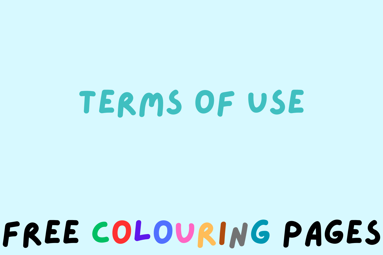 Our Terms of use