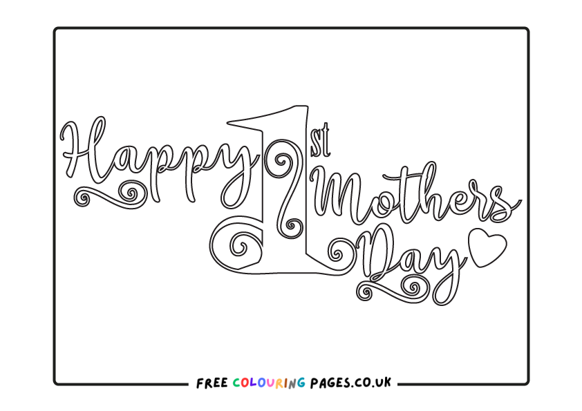 Mother's Day Colouring Pages