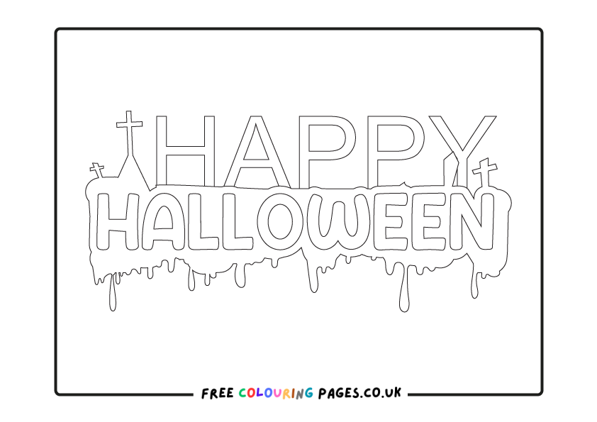 Halloween Printable Colouring Pages
