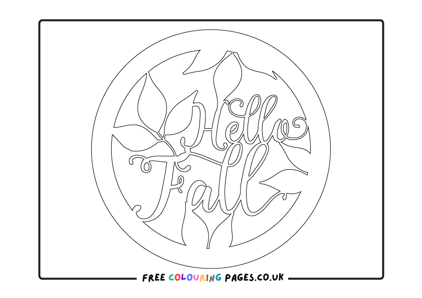 Autumn Fall Colouring Pages