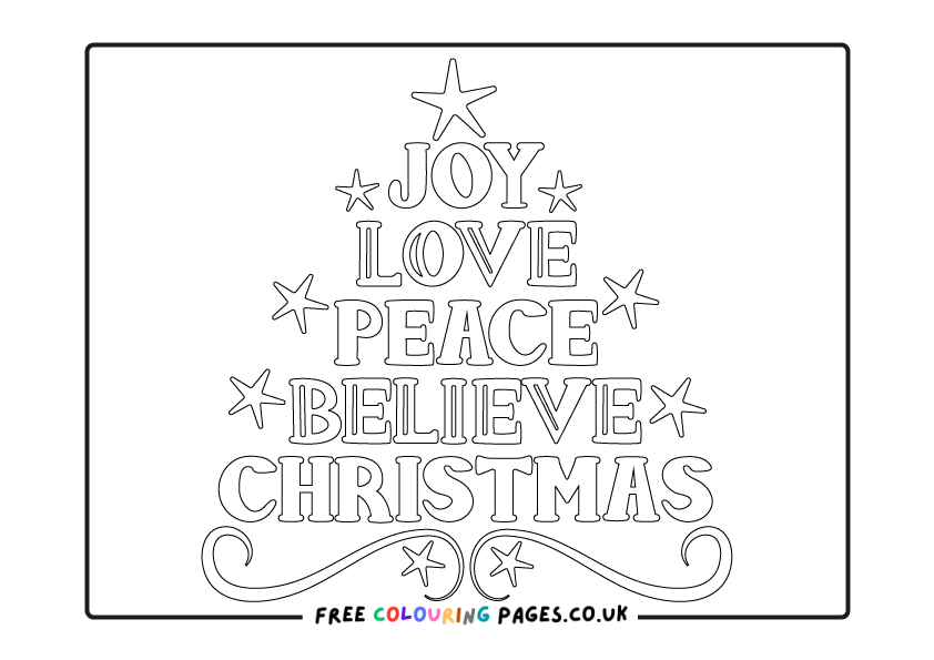 Christmas Tree Colouring Pages