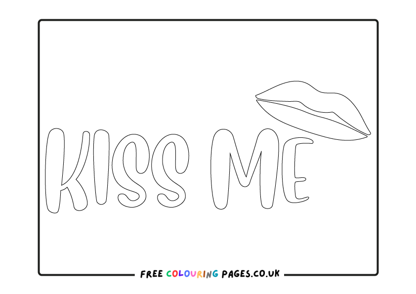 Free Valentines themed Colouring Pages