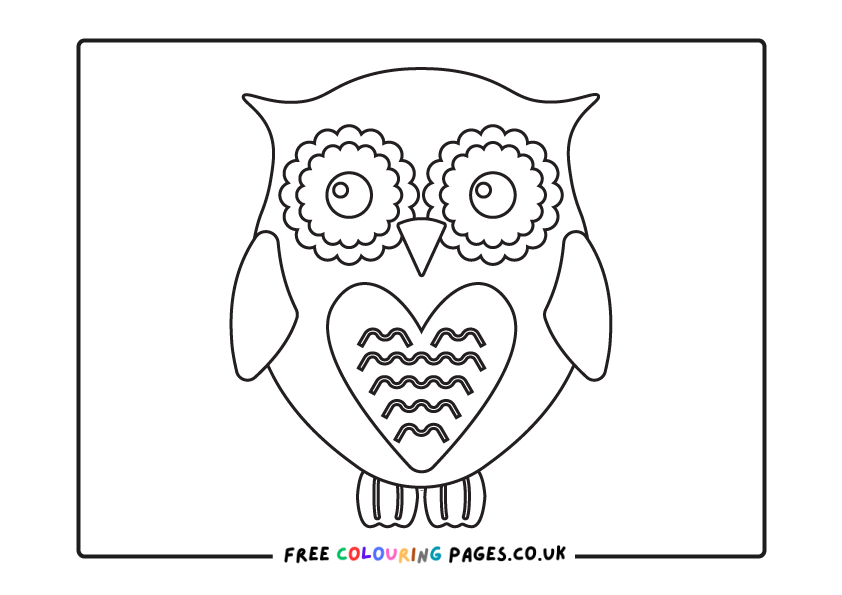 Free Owl Colouring Page