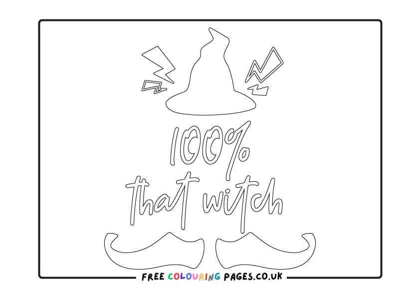 Witches Colouring Pages