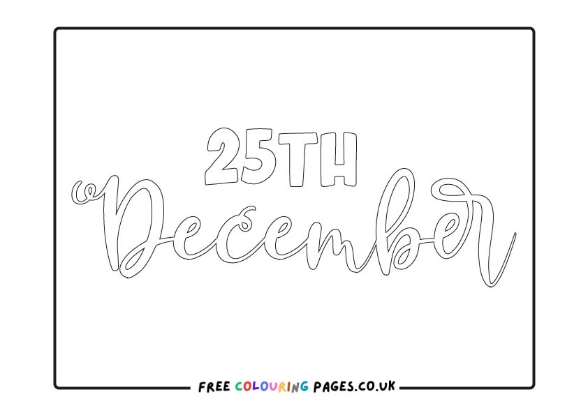 December Colouring Pages