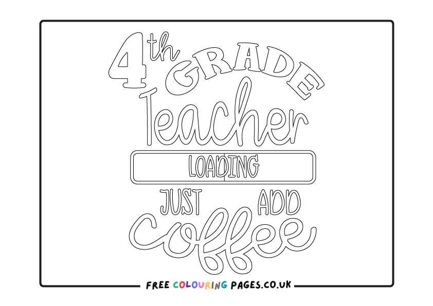 4th Grade Colouring Pages