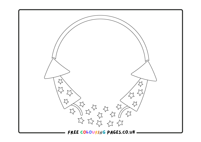 4th July Fireworks Colouring Pages
