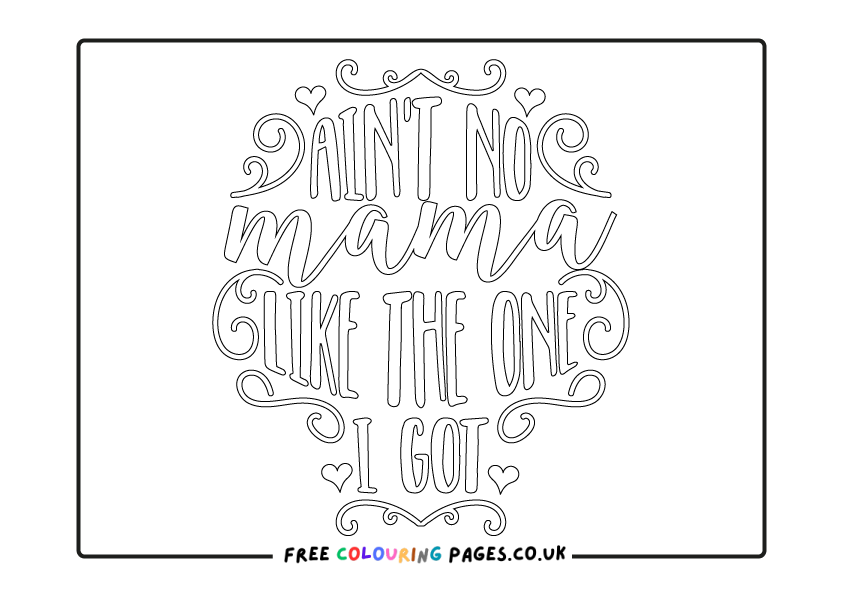 Mother's Day Colouring Pages