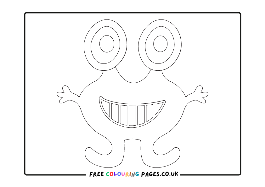 Aliens Colouring Pages Free Download