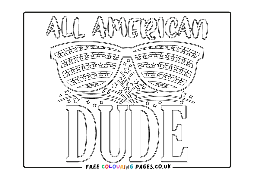 July 4th Colouring Pages