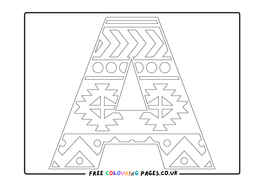Aztec Pattern Colouring Pages