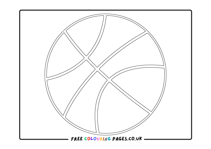 Free Basketball Colouring Page