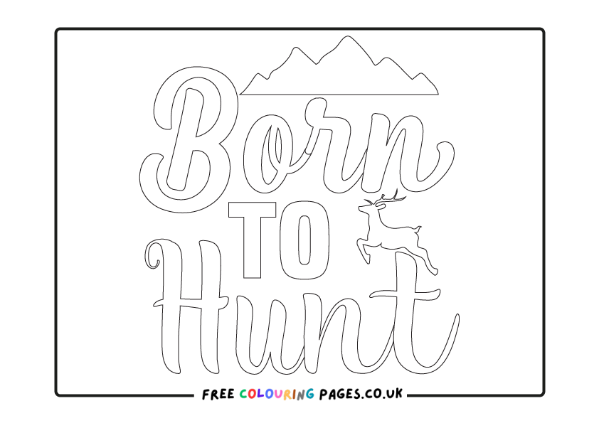 Hunting Colouring Pages