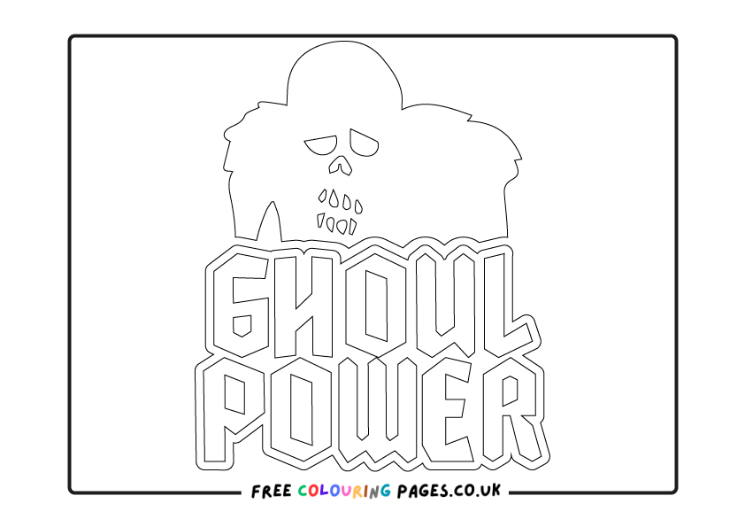 Ghoul Colouring Pages for Halloween