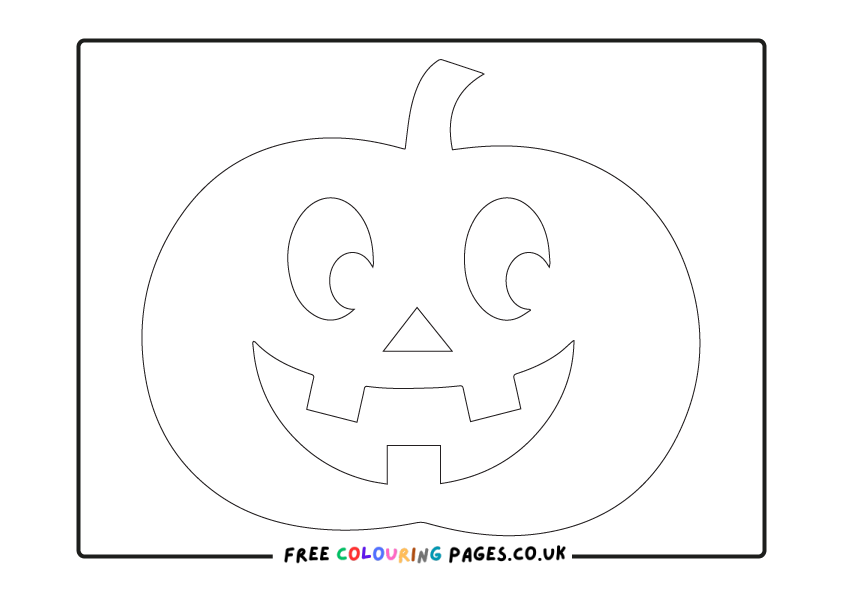 Halloween Kack-O-Lanterns Colouring Pages