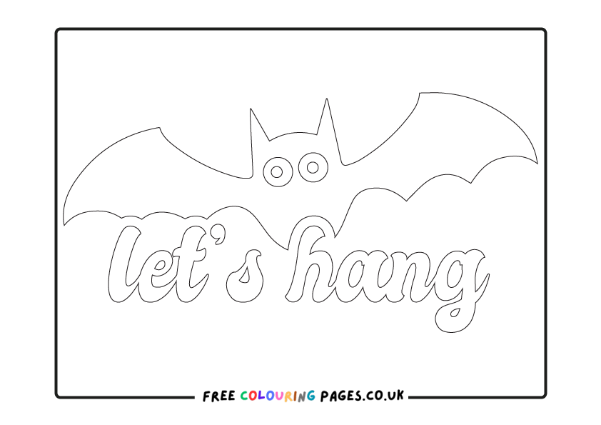 Halloween Bats Colouring Pages