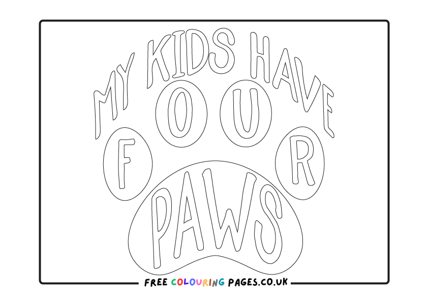 Pets Colouring Pages