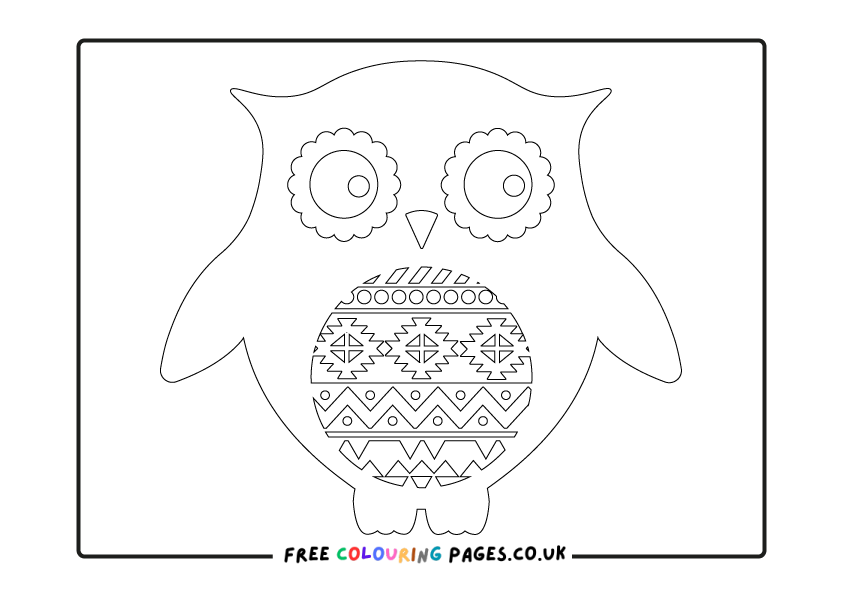 Owls Colouring Pages Free