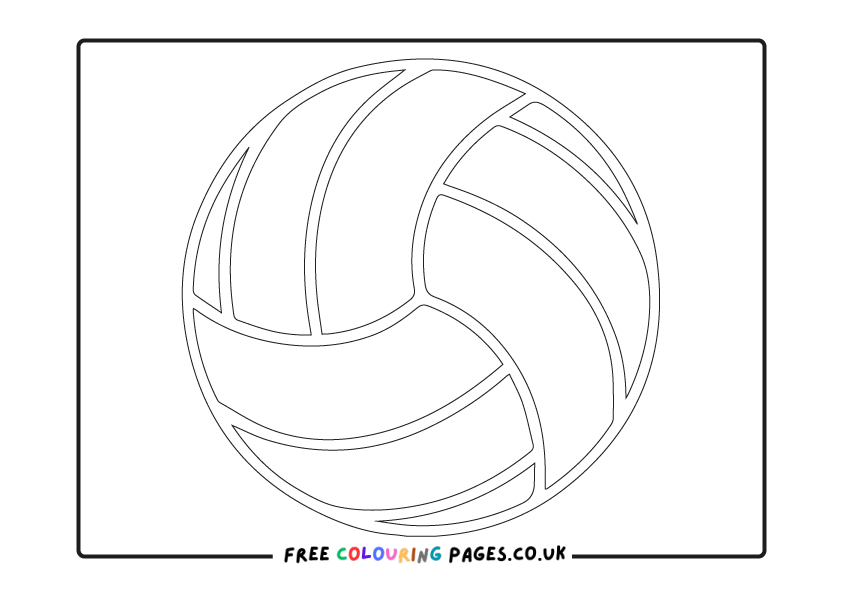 Free Volleyball Colouring Pages