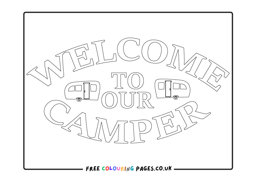 Camping Colouring Page Downloads Free