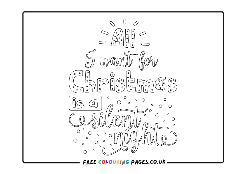 Xmas Colouring Pages Free