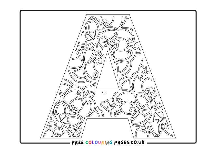 Alphabet Colouring Pages Free