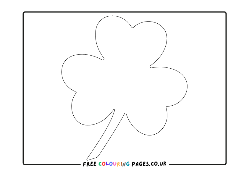 Shamrock Printable Colouring Pages