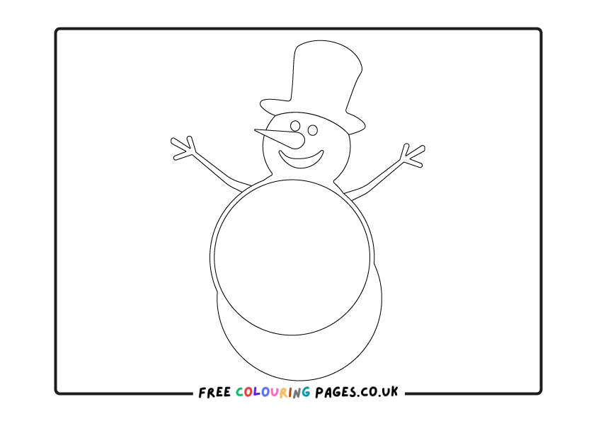 Snowman Monograms Colouring Pages