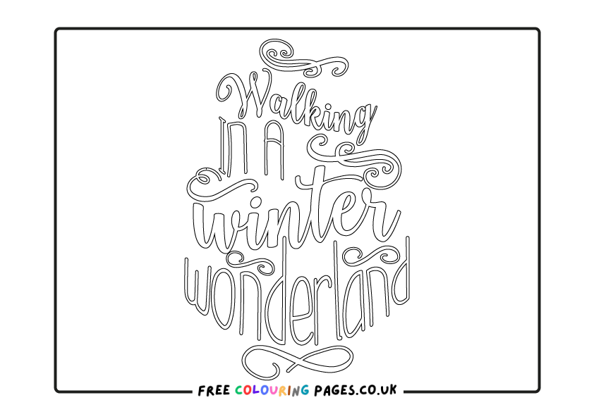 Free Winter Wonderland Colouring Pages