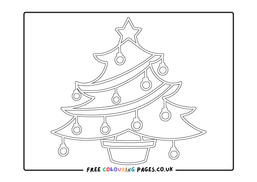 Christmas Tree Colouring Page