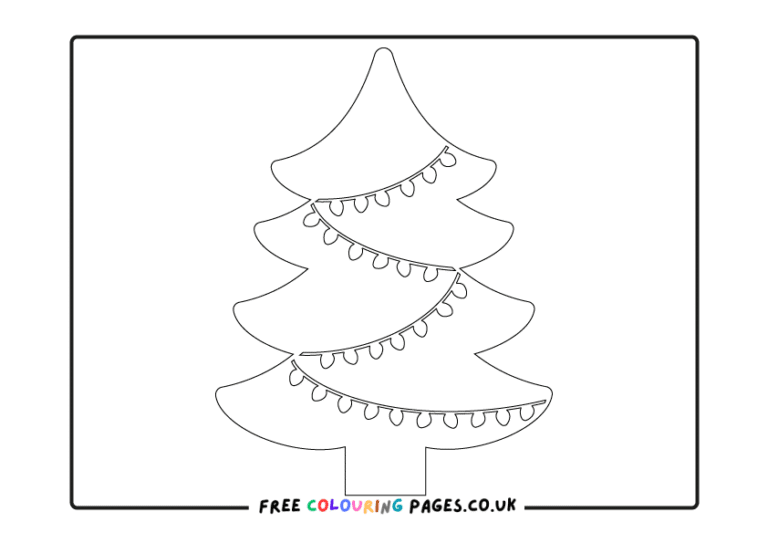 Xmas Tree Colouring Pages