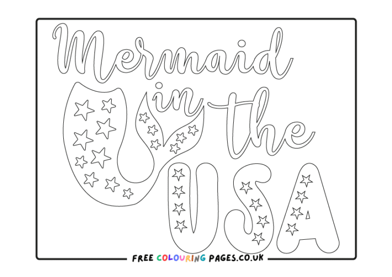 Mermaids colouring pages