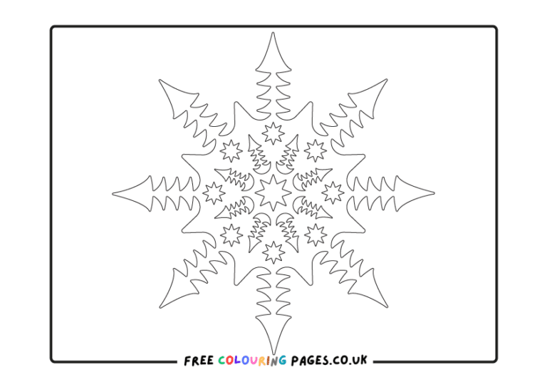 Snowflake Colouring Pages Christmas
