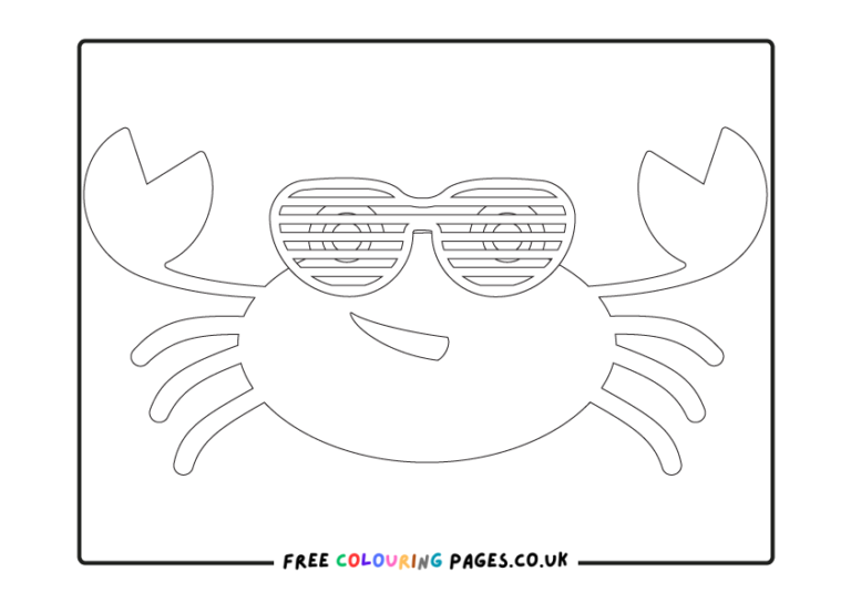 Free Summer Colouring Pages Crab Theme