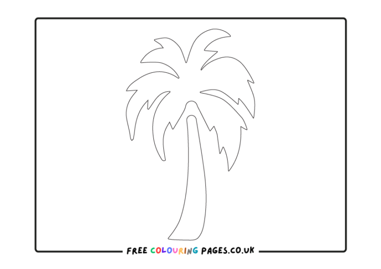 Free Summer Palm Tree Colouring Pages