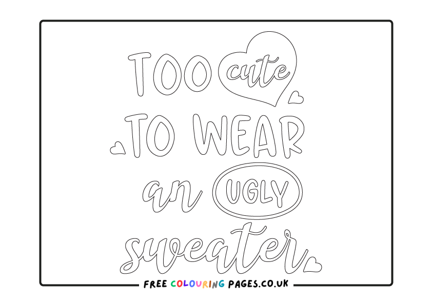Xmas Themed Colouring Pages Free